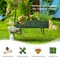 Costway Garden Plant Planter Wooden Wagon Planter W/ Wheel Garden Yard